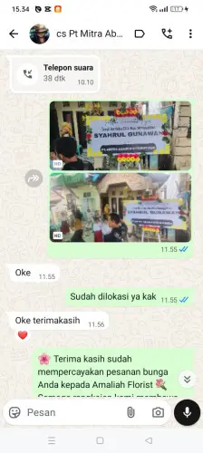 Testimonial Papan Bunga padanan